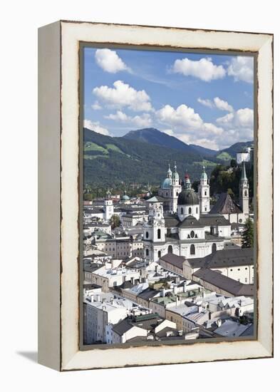 City View of Salzburg, Austria-Julian Castle-Framed Stretched Canvas