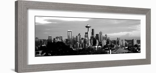 City Viewed from Queen Anne Hill, Space Needle, Seattle, King County, Washington State, USA-null-Framed Photographic Print