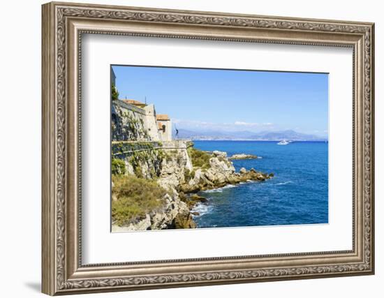 City walls, Antibes, Alpes Maritimes, Cote d'Azur, Provence, France, Mediterranean, Europe-Fraser Hall-Framed Photographic Print