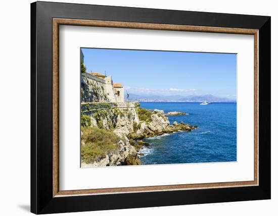 City walls, Antibes, Alpes Maritimes, Cote d'Azur, Provence, France, Mediterranean, Europe-Fraser Hall-Framed Photographic Print