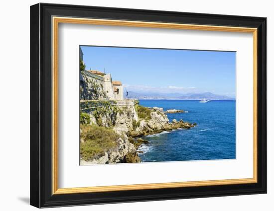 City walls, Antibes, Alpes Maritimes, Cote d'Azur, Provence, France, Mediterranean, Europe-Fraser Hall-Framed Photographic Print