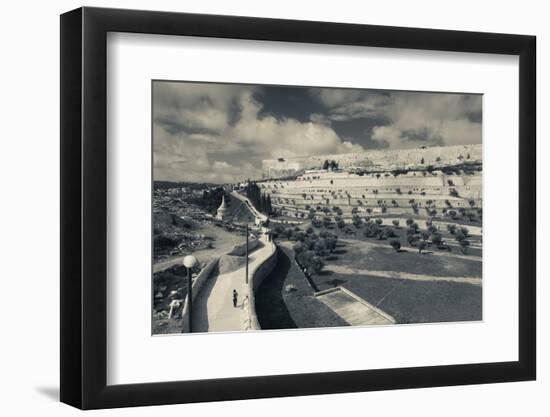 City walls from the Valley of Jehoshaphat at morning, Jerusalem, Israel-null-Framed Photographic Print