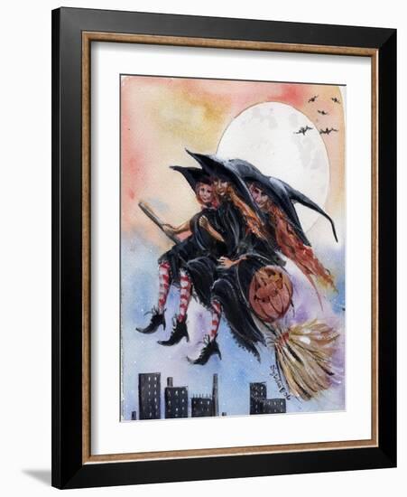 City Witches-sylvia pimental-Framed Art Print