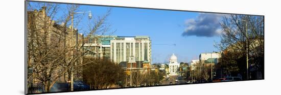 City with a Government Building in the Background-null-Mounted Photographic Print