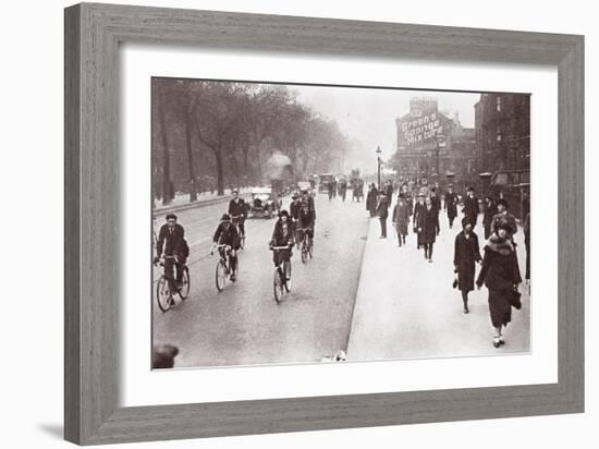 City Workers Walk to Office, May 1926-English Photographer-Framed Photographic Print