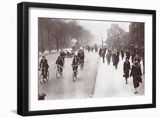 City Workers Walk to Office, May 1926-English Photographer-Framed Photographic Print