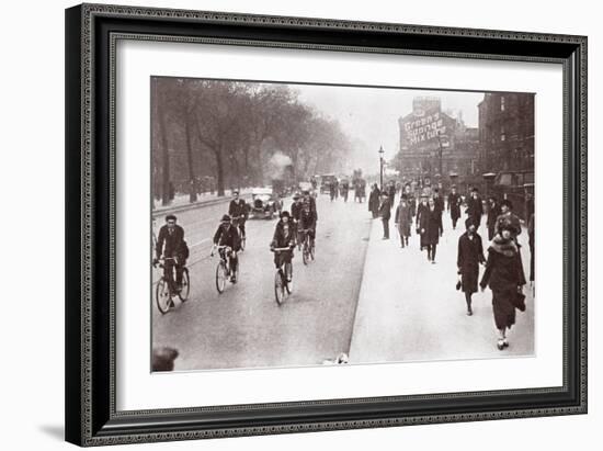 City Workers Walk to Office, May 1926-English Photographer-Framed Photographic Print