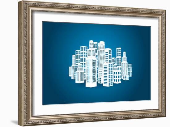 City-sermax55-Framed Art Print