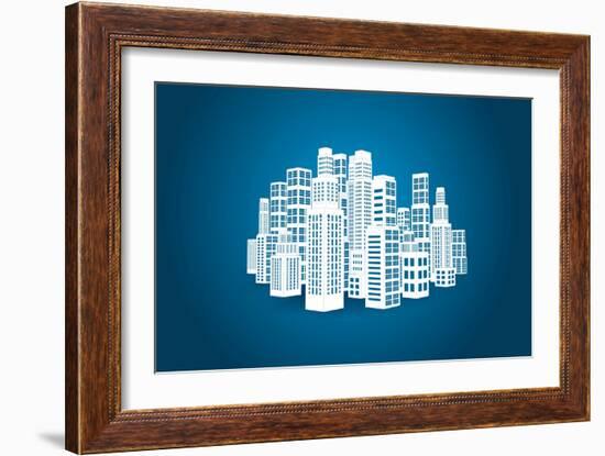 City-sermax55-Framed Art Print