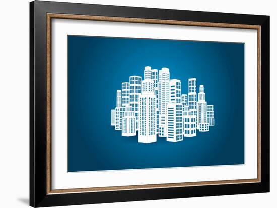 City-sermax55-Framed Art Print