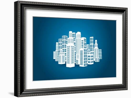 City-sermax55-Framed Art Print