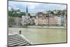 Cityscape along Saone river, Lyon, France-Jim Engelbrecht-Mounted Photographic Print