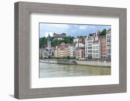 Cityscape along Saone river, Lyon, France-Lisa S. Engelbrecht-Framed Photographic Print