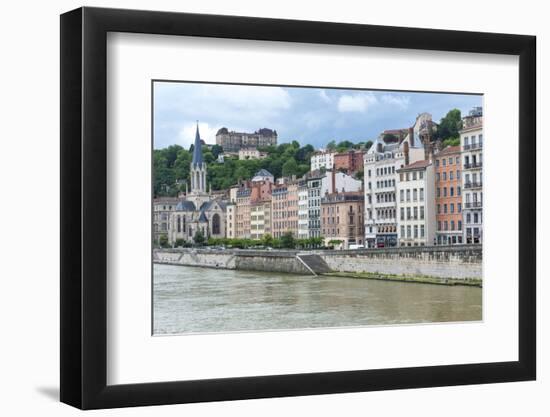 Cityscape along Saone river, Lyon, France-Lisa S. Engelbrecht-Framed Photographic Print