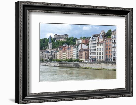 Cityscape along Saone river, Lyon, France-Lisa S. Engelbrecht-Framed Photographic Print