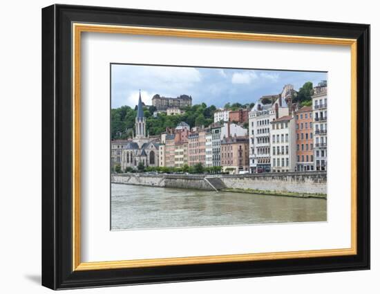 Cityscape along Saone river, Lyon, France-Lisa S. Engelbrecht-Framed Photographic Print