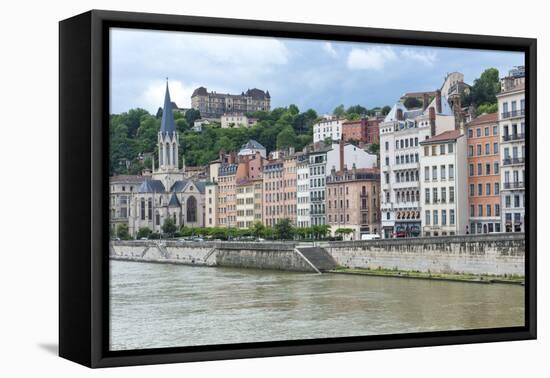 Cityscape along Saone river, Lyon, France-Lisa S. Engelbrecht-Framed Premier Image Canvas