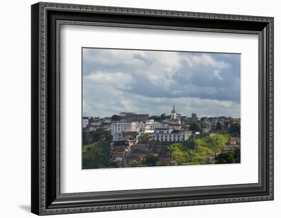 Cityscape Along the Ocean, Salvador, Bahia State, Brazil-Keren Su-Framed Photographic Print