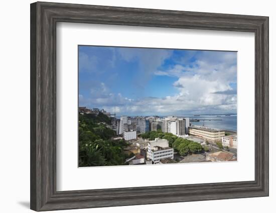 Cityscape Along the Ocean, Salvador, Bahia State, Brazil-Keren Su-Framed Photographic Print