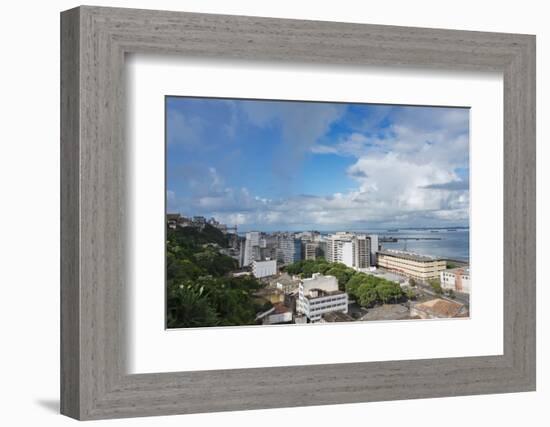 Cityscape Along the Ocean, Salvador, Bahia State, Brazil-Keren Su-Framed Photographic Print