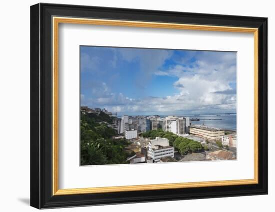 Cityscape Along the Ocean, Salvador, Bahia State, Brazil-Keren Su-Framed Photographic Print