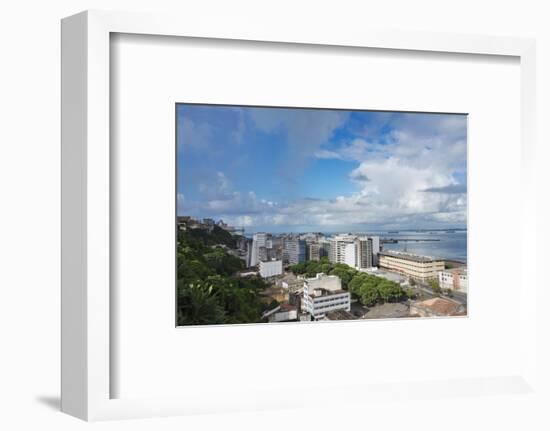 Cityscape Along the Ocean, Salvador, Bahia State, Brazil-Keren Su-Framed Photographic Print