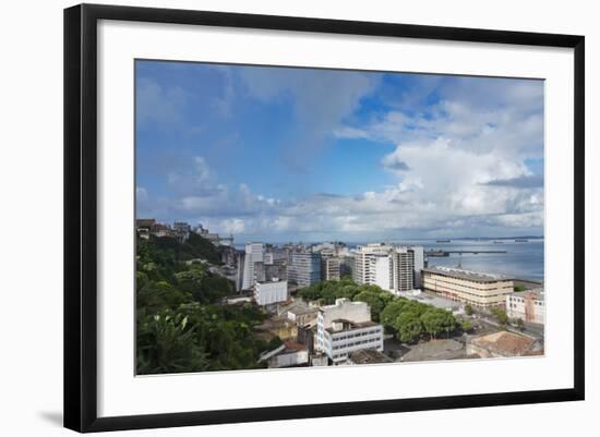 Cityscape Along the Ocean, Salvador, Bahia State, Brazil-Keren Su-Framed Photographic Print