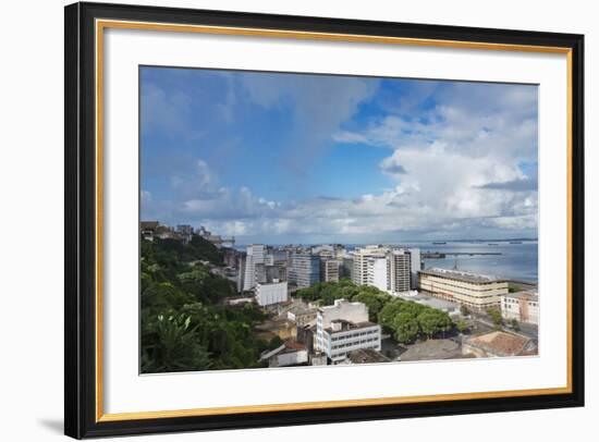 Cityscape Along the Ocean, Salvador, Bahia State, Brazil-Keren Su-Framed Photographic Print