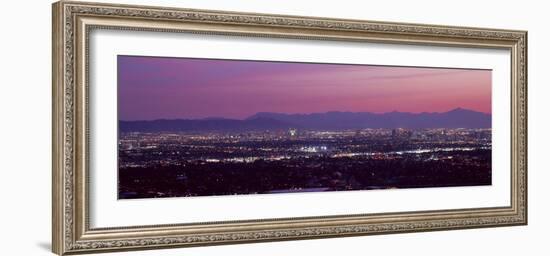 Cityscape at Sunset, Phoenix, Maricopa County, Arizona, USA 2010-null-Framed Photographic Print