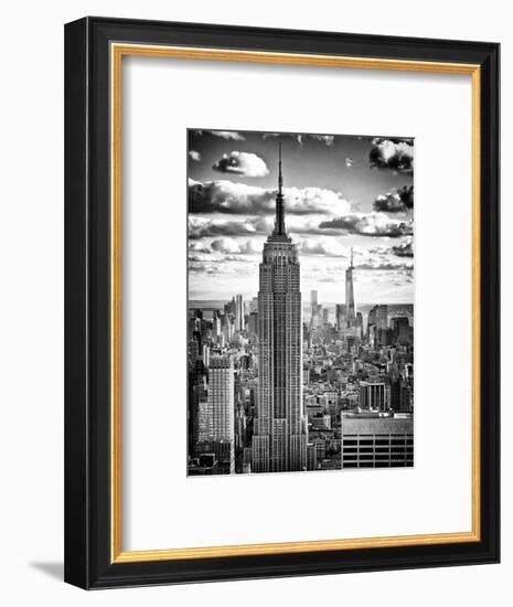 Cityscape, Empire State Building and One World Trade Center, Manhattan, NYC-Philippe Hugonnard-Framed Photographic Print