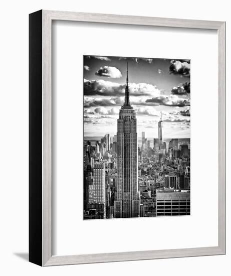 Cityscape, Empire State Building and One World Trade Center, Manhattan, NYC-Philippe Hugonnard-Framed Photographic Print