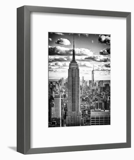 Cityscape, Empire State Building and One World Trade Center, Manhattan, NYC-Philippe Hugonnard-Framed Photographic Print