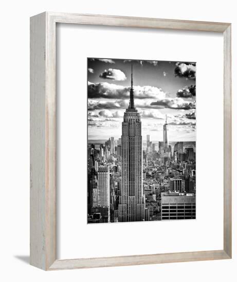 Cityscape, Empire State Building and One World Trade Center, Manhattan, NYC-Philippe Hugonnard-Framed Photographic Print