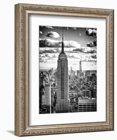 Cityscape, Empire State Building and One World Trade Center, Manhattan, NYC-Philippe Hugonnard-Framed Premium Photographic Print