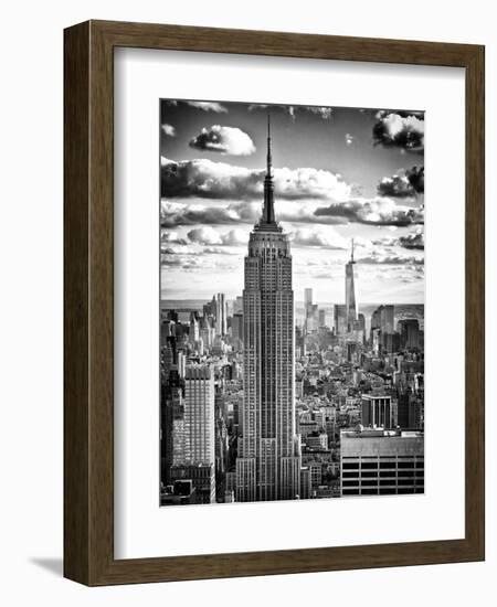 Cityscape, Empire State Building and One World Trade Center, Manhattan, NYC-Philippe Hugonnard-Framed Premium Photographic Print