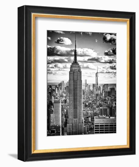 Cityscape, Empire State Building and One World Trade Center, Manhattan, NYC-Philippe Hugonnard-Framed Premium Photographic Print