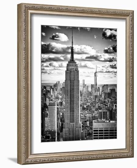 Cityscape, Empire State Building and One World Trade Center, Manhattan, NYC-Philippe Hugonnard-Framed Photographic Print