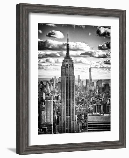 Cityscape, Empire State Building and One World Trade Center, Manhattan, NYC-Philippe Hugonnard-Framed Photographic Print