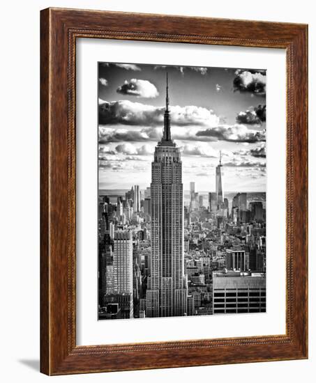 Cityscape, Empire State Building and One World Trade Center, Manhattan, NYC-Philippe Hugonnard-Framed Photographic Print