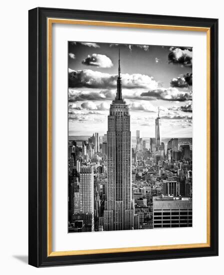 Cityscape, Empire State Building and One World Trade Center, Manhattan, NYC-Philippe Hugonnard-Framed Photographic Print