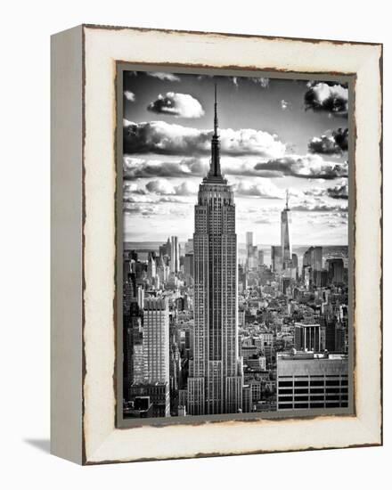 Cityscape, Empire State Building and One World Trade Center, Manhattan, NYC-Philippe Hugonnard-Framed Premier Image Canvas