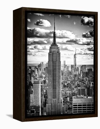 Cityscape, Empire State Building and One World Trade Center, Manhattan, NYC-Philippe Hugonnard-Framed Premier Image Canvas