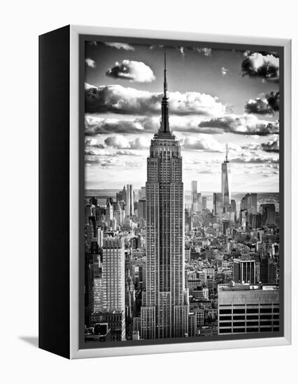 Cityscape, Empire State Building and One World Trade Center, Manhattan, NYC-Philippe Hugonnard-Framed Premier Image Canvas