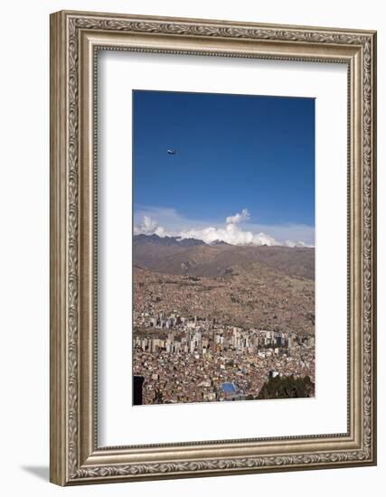 Cityscape from El Alto viewpoint, La Paz, Bolivia-Anthony Asael-Framed Photographic Print
