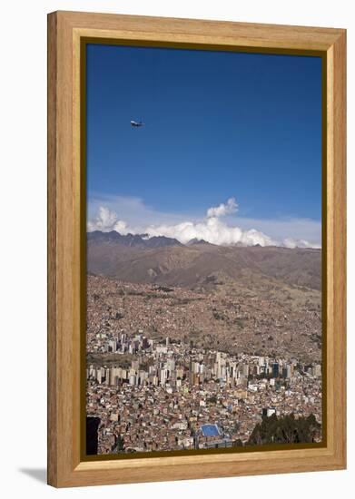 Cityscape from El Alto viewpoint, La Paz, Bolivia-Anthony Asael-Framed Premier Image Canvas