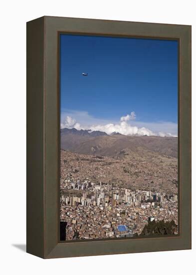 Cityscape from El Alto viewpoint, La Paz, Bolivia-Anthony Asael-Framed Premier Image Canvas