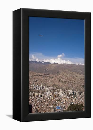 Cityscape from El Alto viewpoint, La Paz, Bolivia-Anthony Asael-Framed Premier Image Canvas