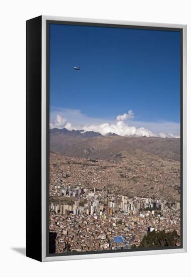 Cityscape from El Alto viewpoint, La Paz, Bolivia-Anthony Asael-Framed Premier Image Canvas