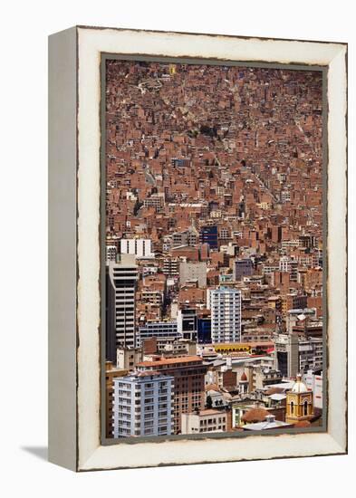 Cityscape from the Kili Kili viewpoint, La Paz, Bolivia-Anthony Asael-Framed Premier Image Canvas