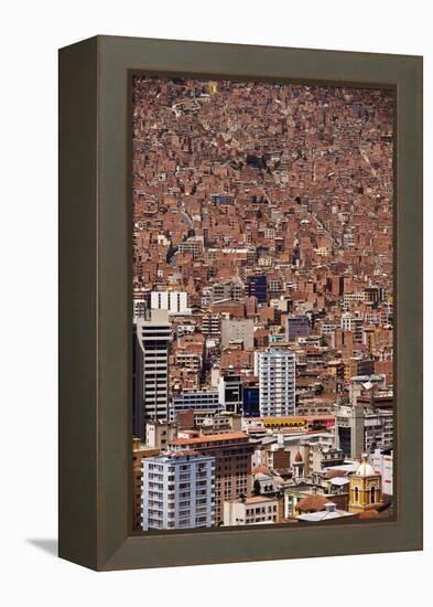 Cityscape from the Kili Kili viewpoint, La Paz, Bolivia-Anthony Asael-Framed Premier Image Canvas